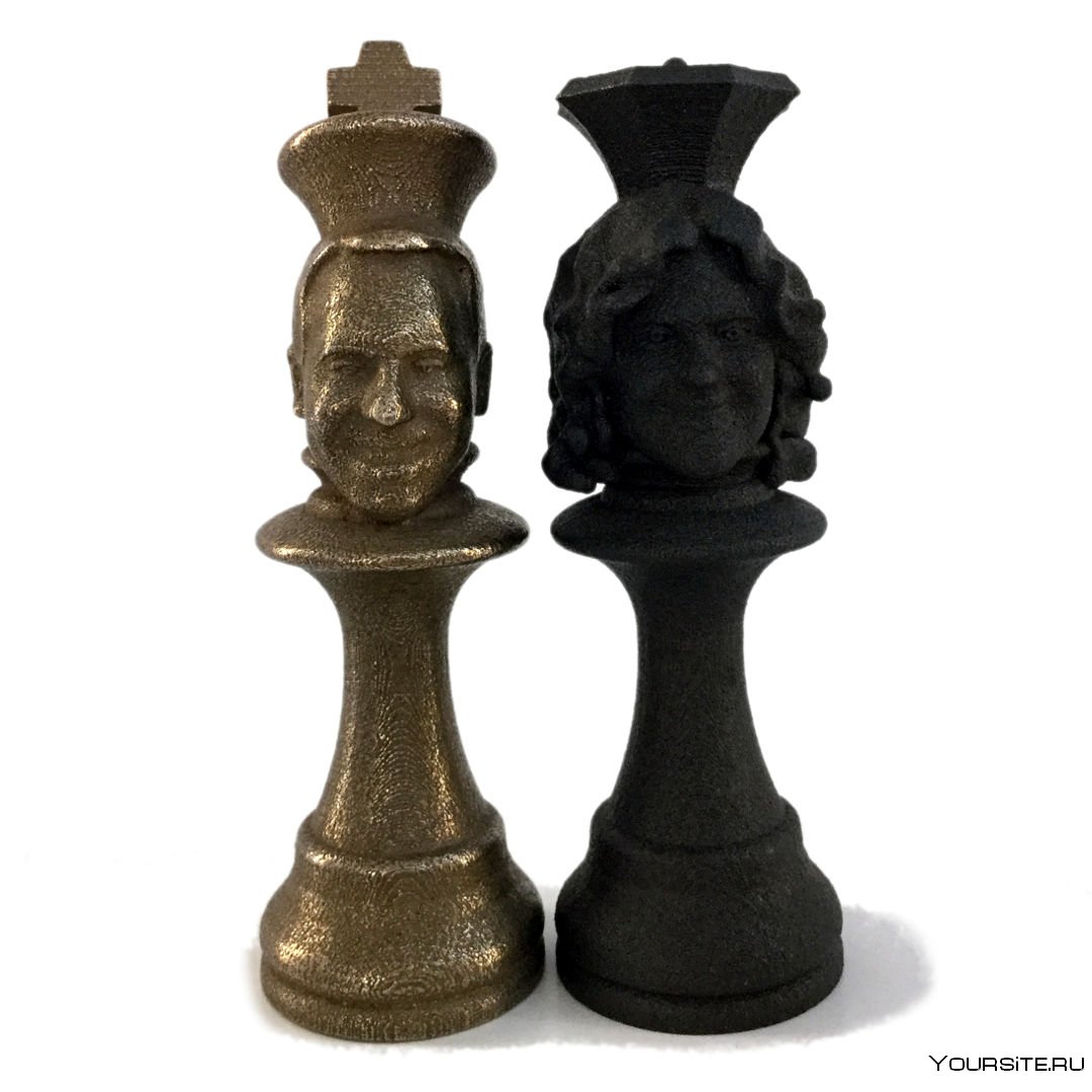 Черный Король и белая Королева шахматы