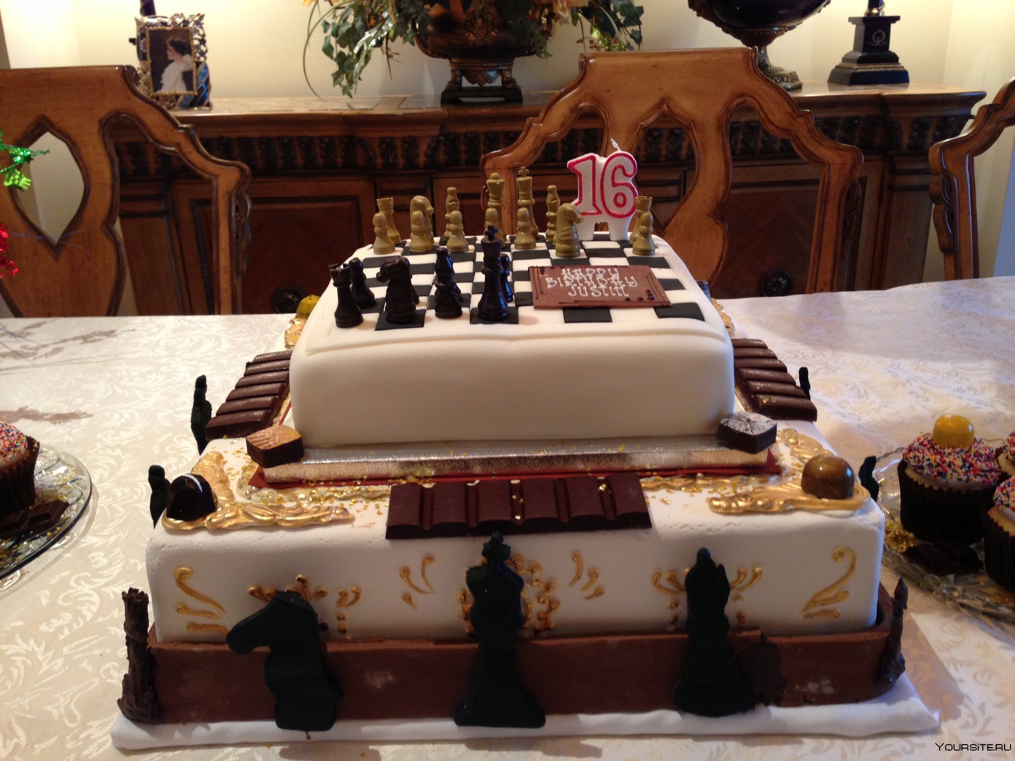 торт шахматная доска фото