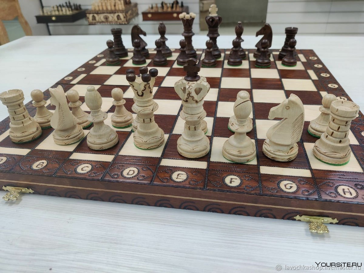 Шахматы + шашки подарочные Амбассадор