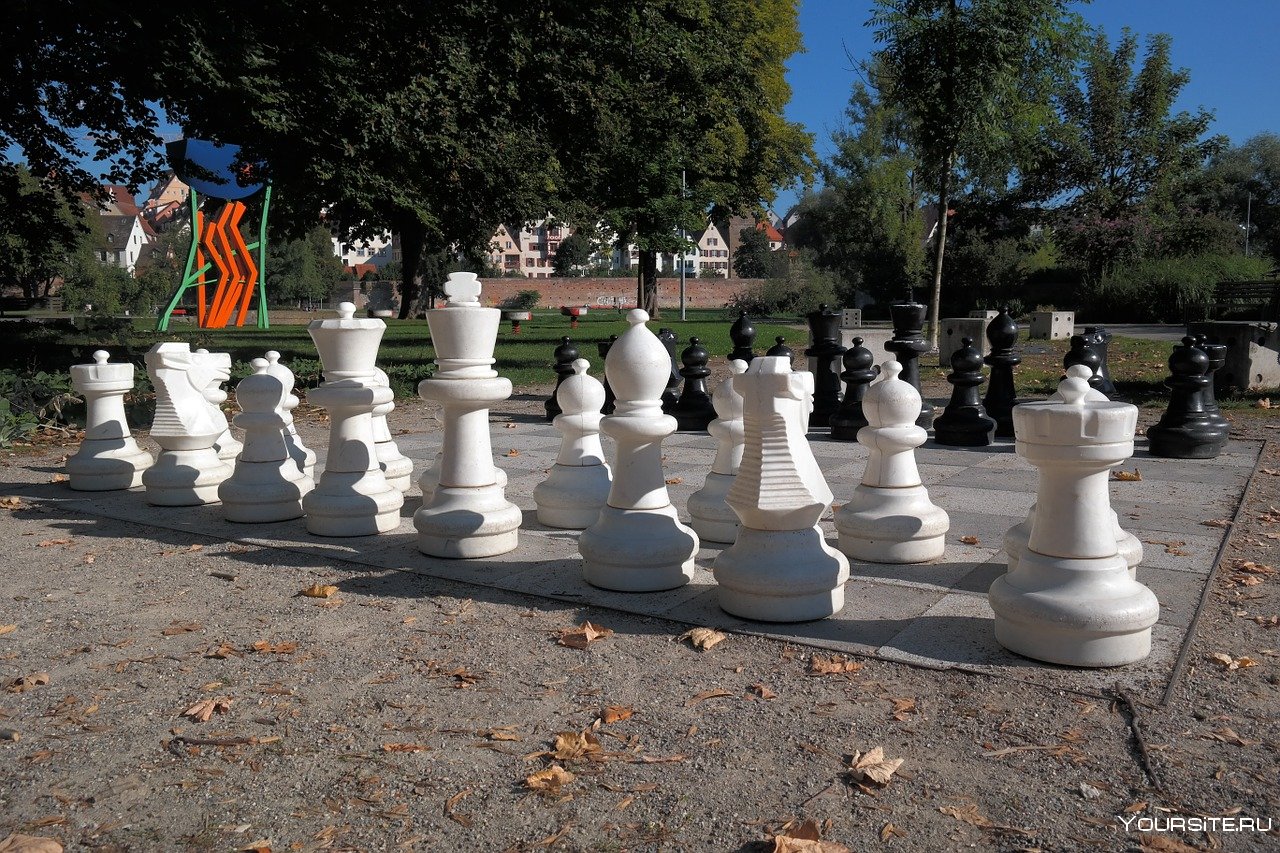 Шахматная доска в парке Симферополя