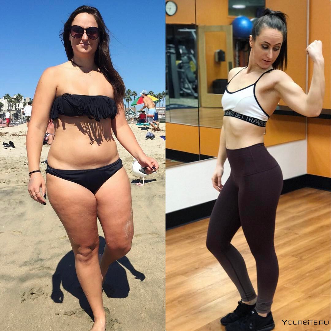 Похудение в спортзале фото до и после