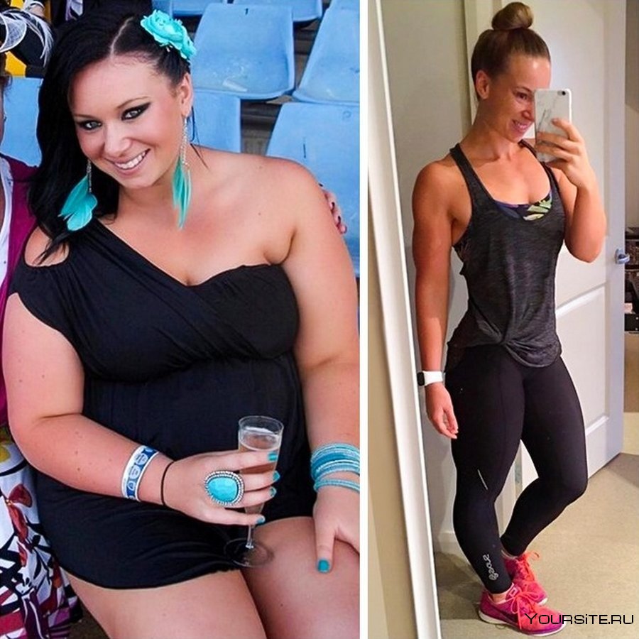 До и после похудения девушки