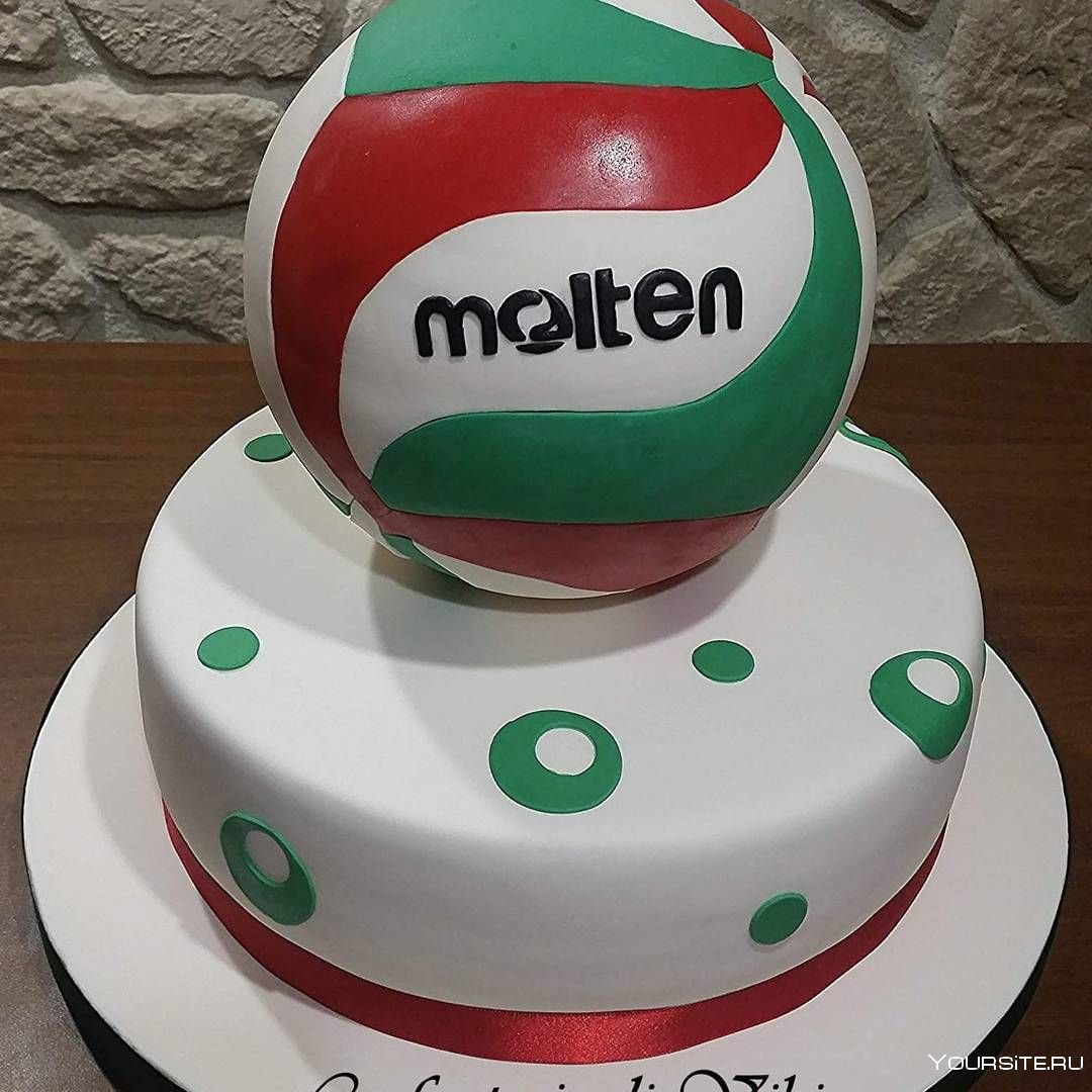 Торт в форме волейбольного мяча