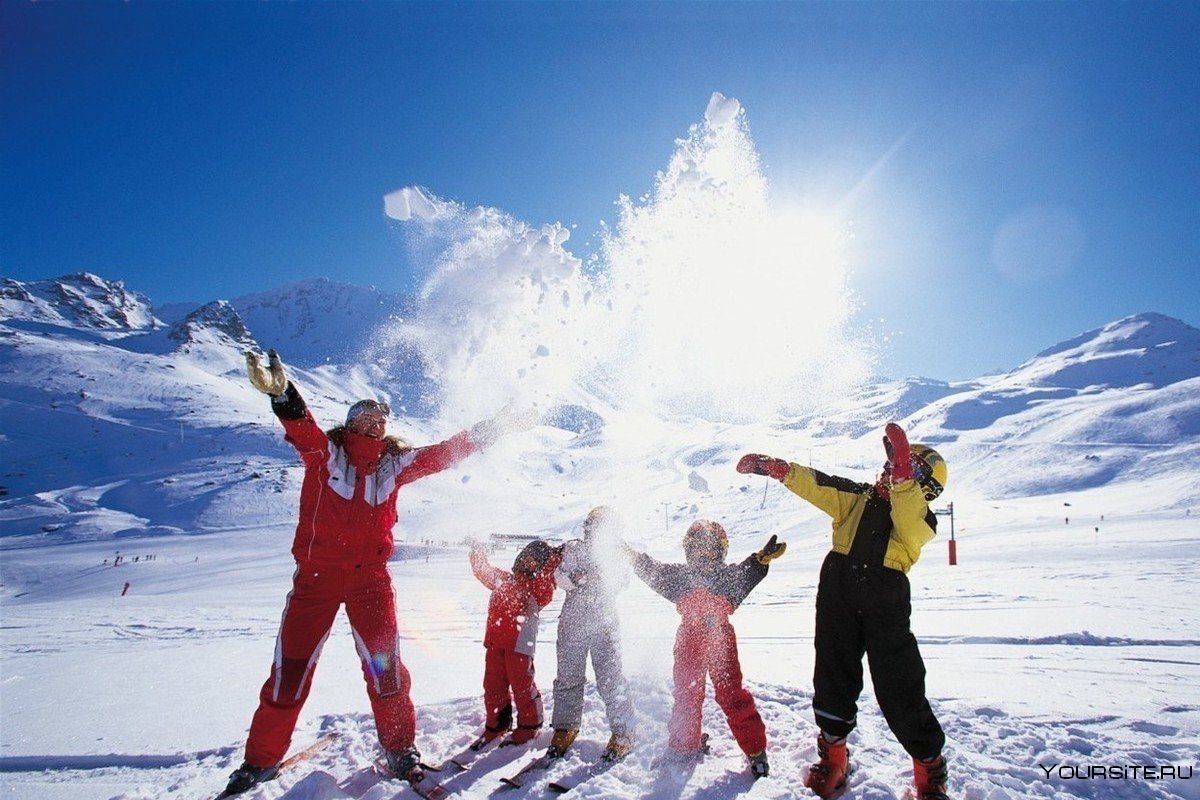 Горные лыжи с семьей в Сочи