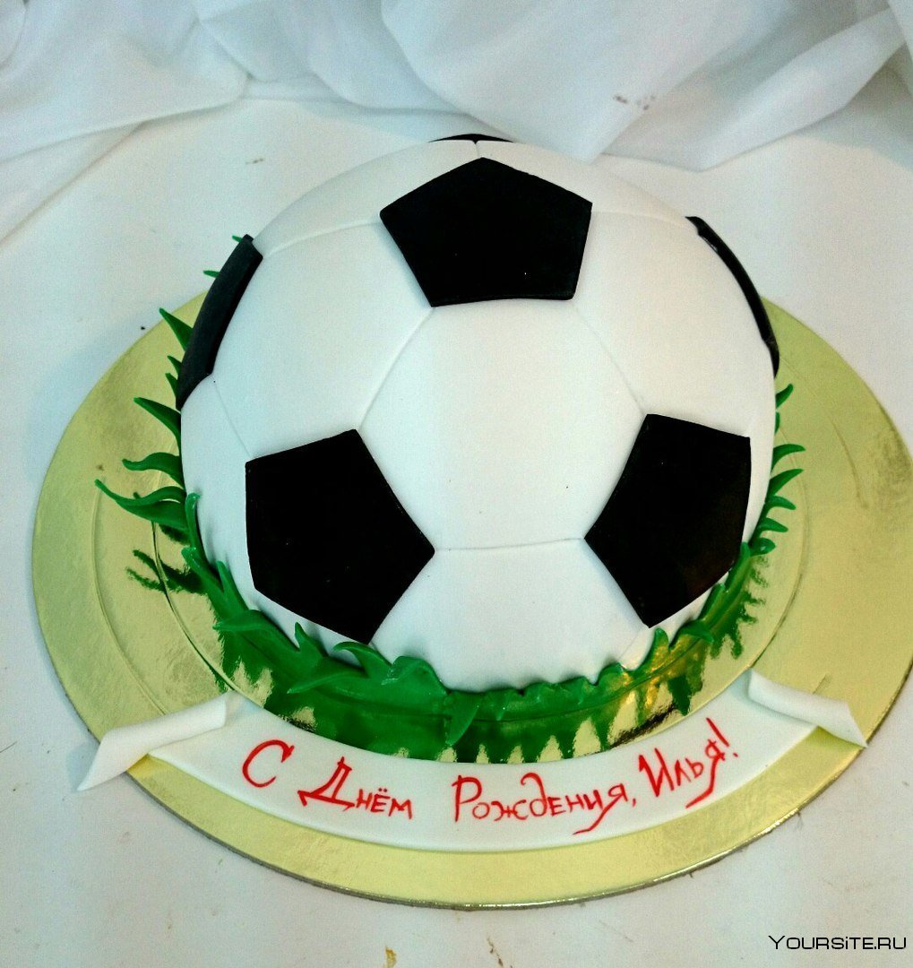 Торт мячик футбольный фото