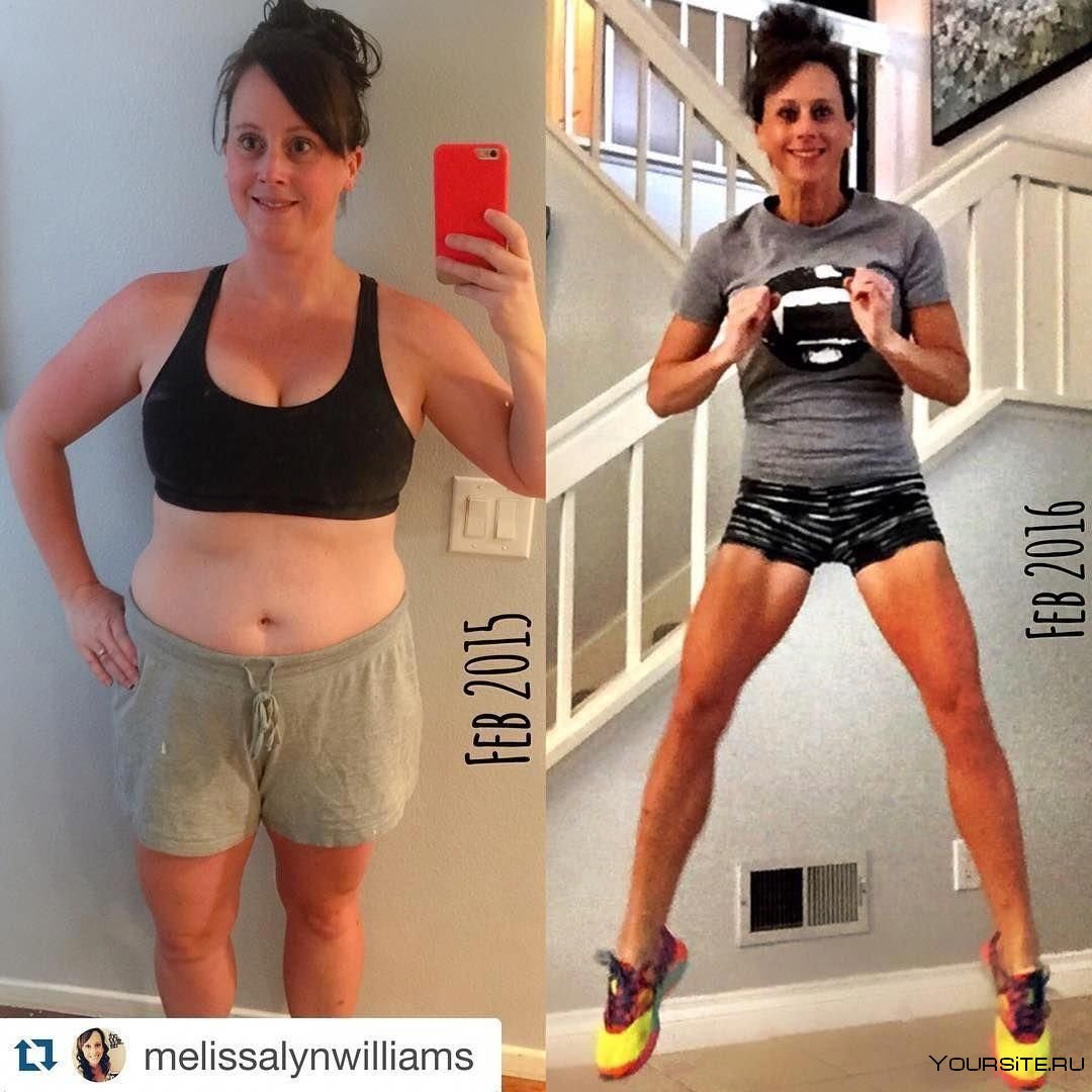 Ходьба для похудения до и после