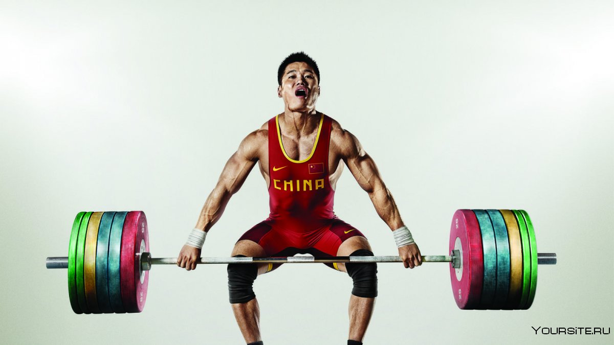 Китайские тяжелоатлеты Lu Xiaojun
