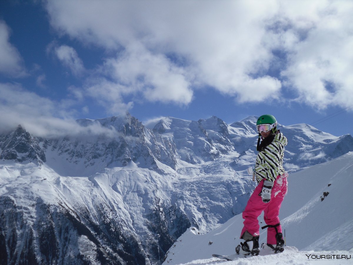 Австрия горы сноуборд