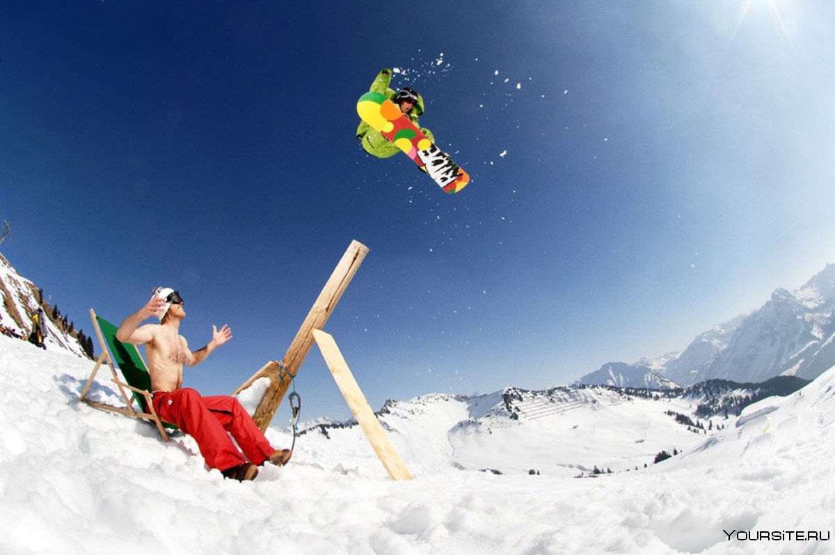 Креативная реклама сноубордистов