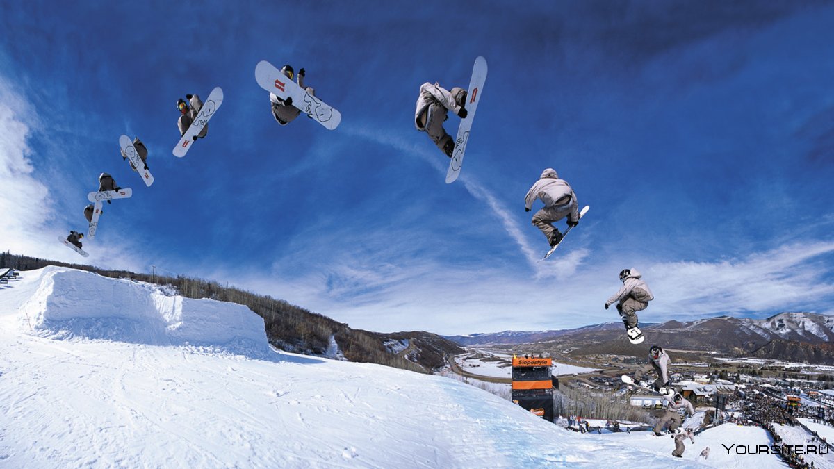Сноубординг прыжок