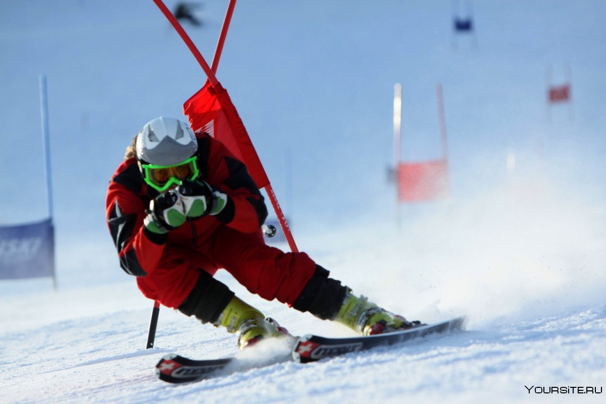 Горные лыжи спортсмены
