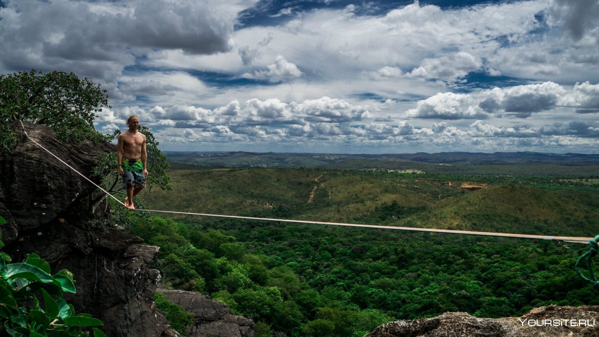 Blind free solo Highline