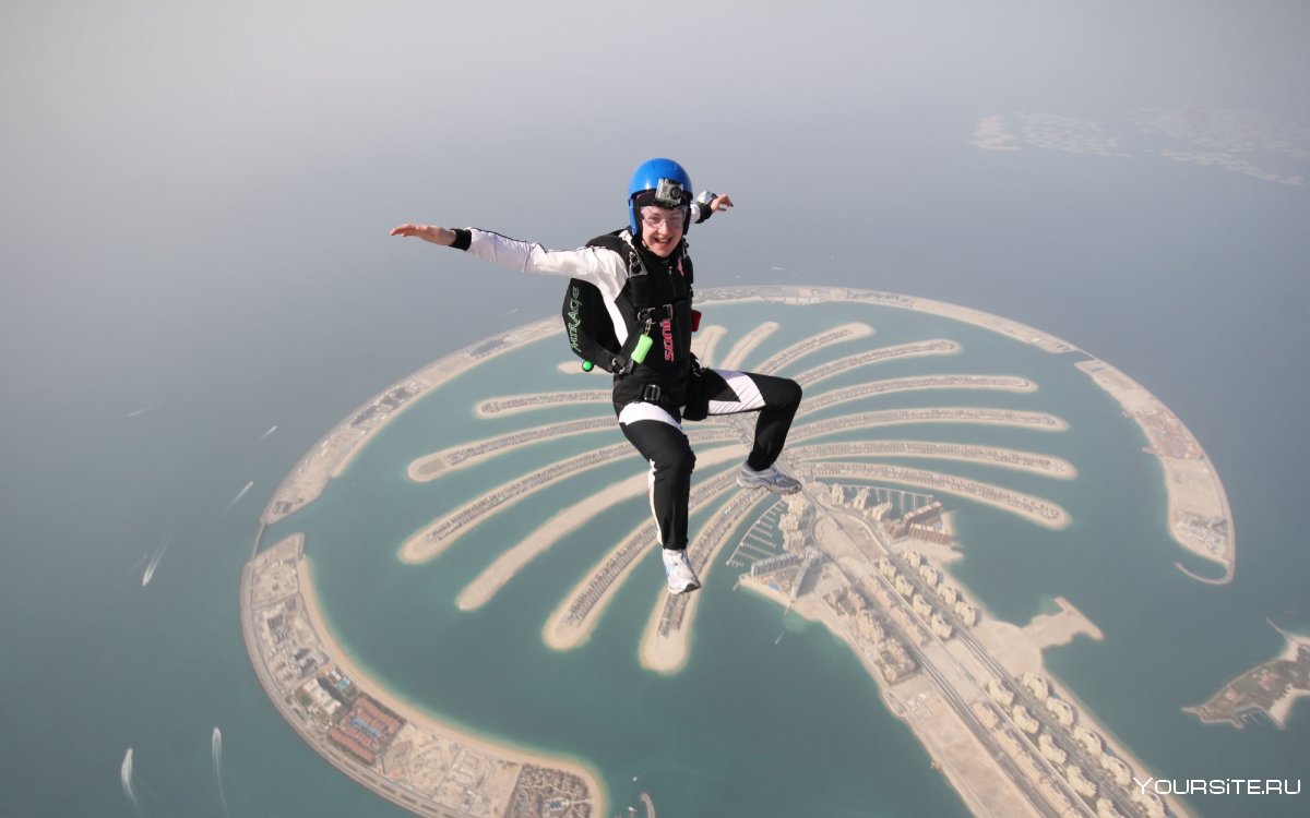 Скай Дубай прыжки с парашютом