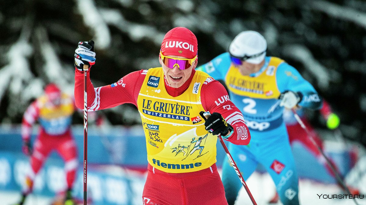 Большунов Александр лыжные гонки выигрывает