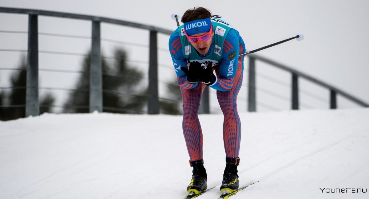 Спорт Ермил Вокуев на гонке ски