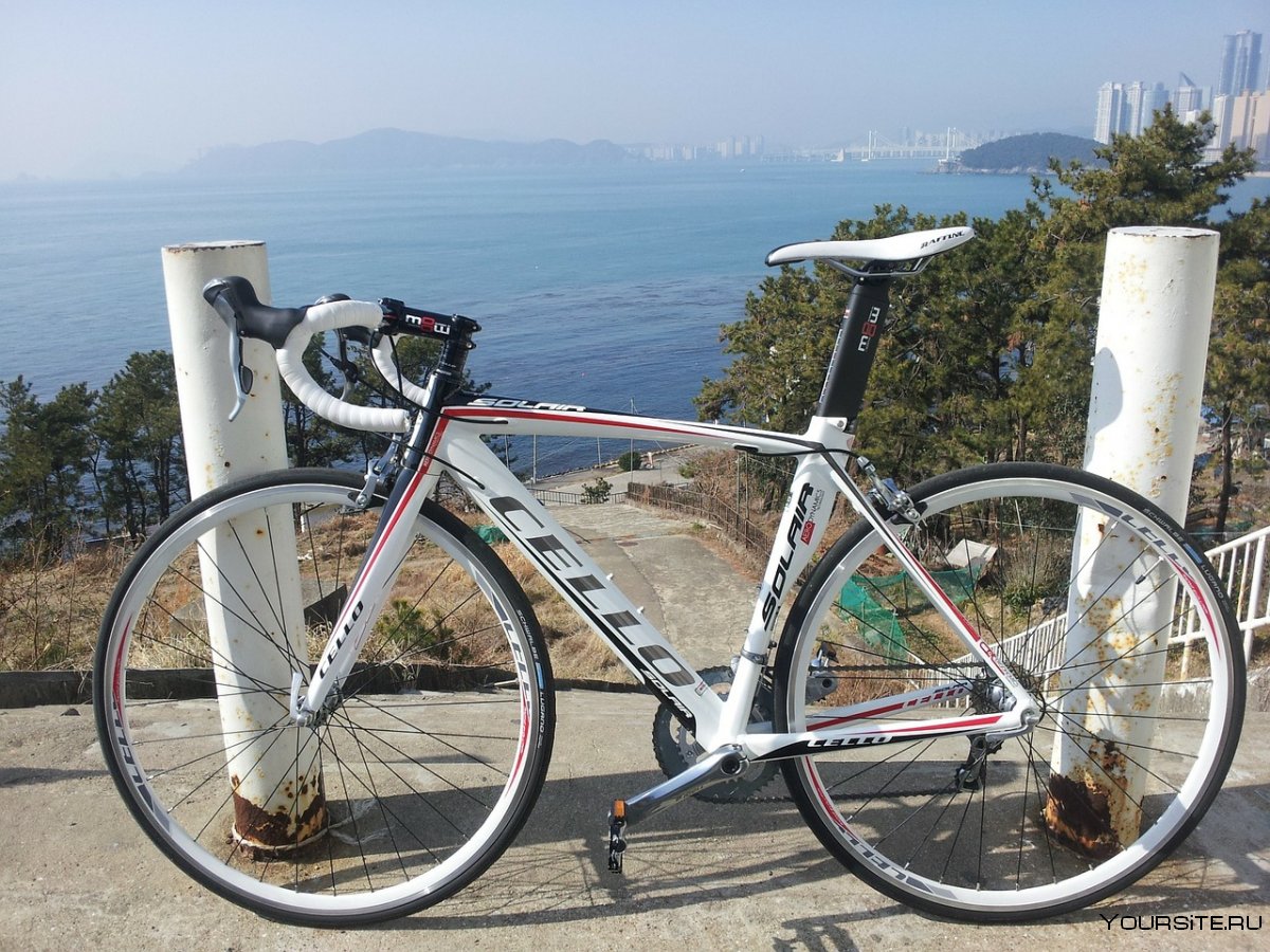 Велосипед горы море
