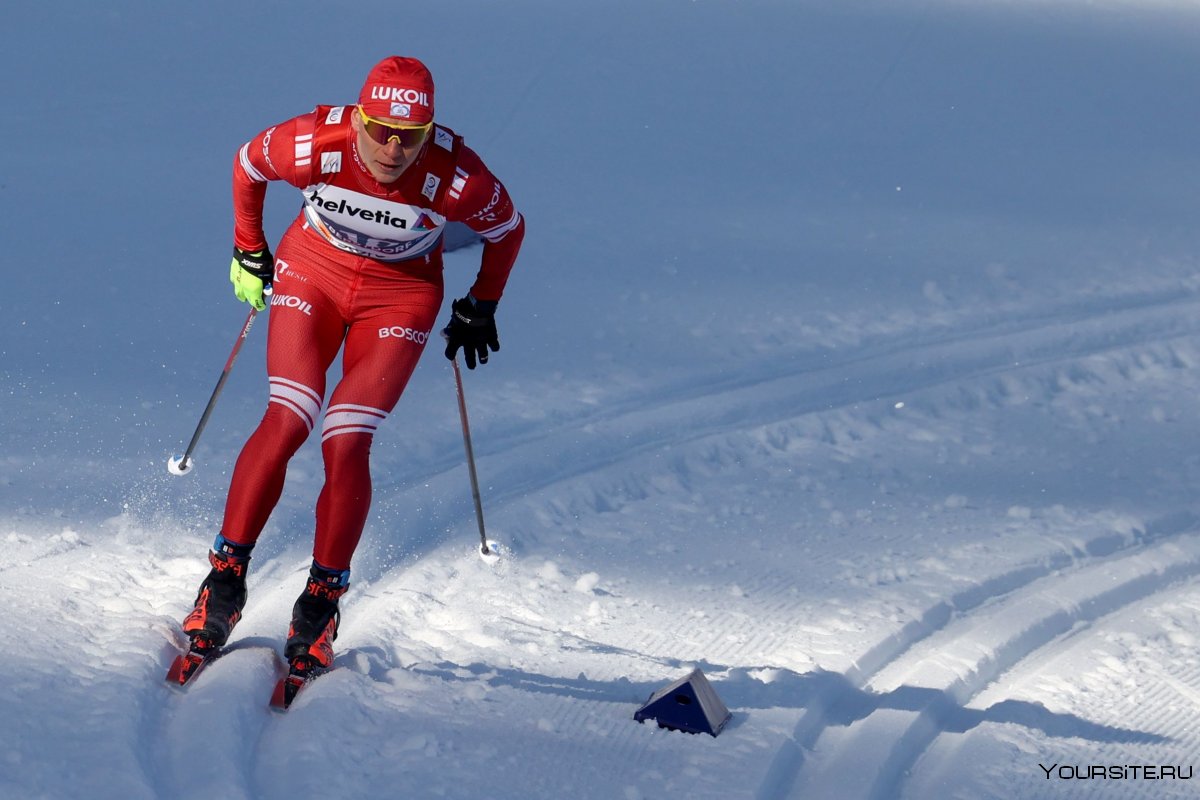 Лыжная трасса в Швейцарии лыжные гонки