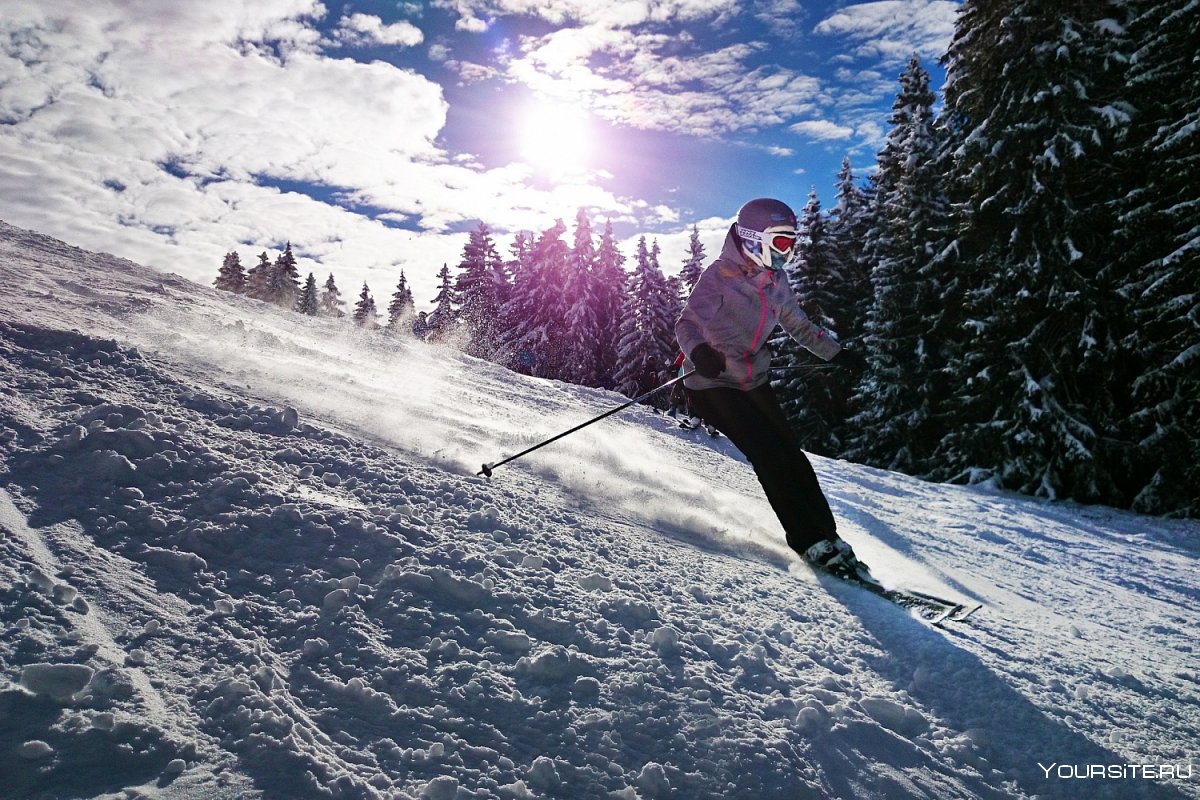 Катание на горных лыжах