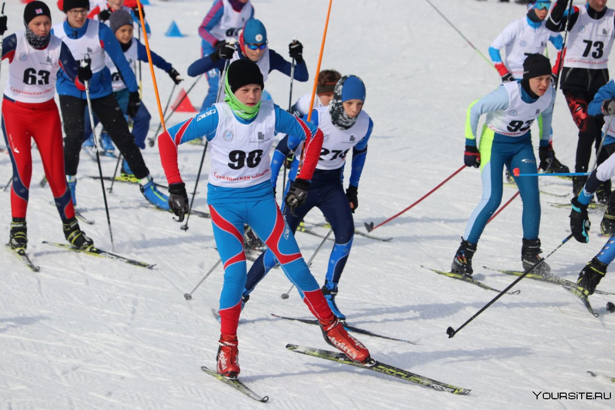 Соревнования по лыжным гонкам с.Краснокаменка 2017