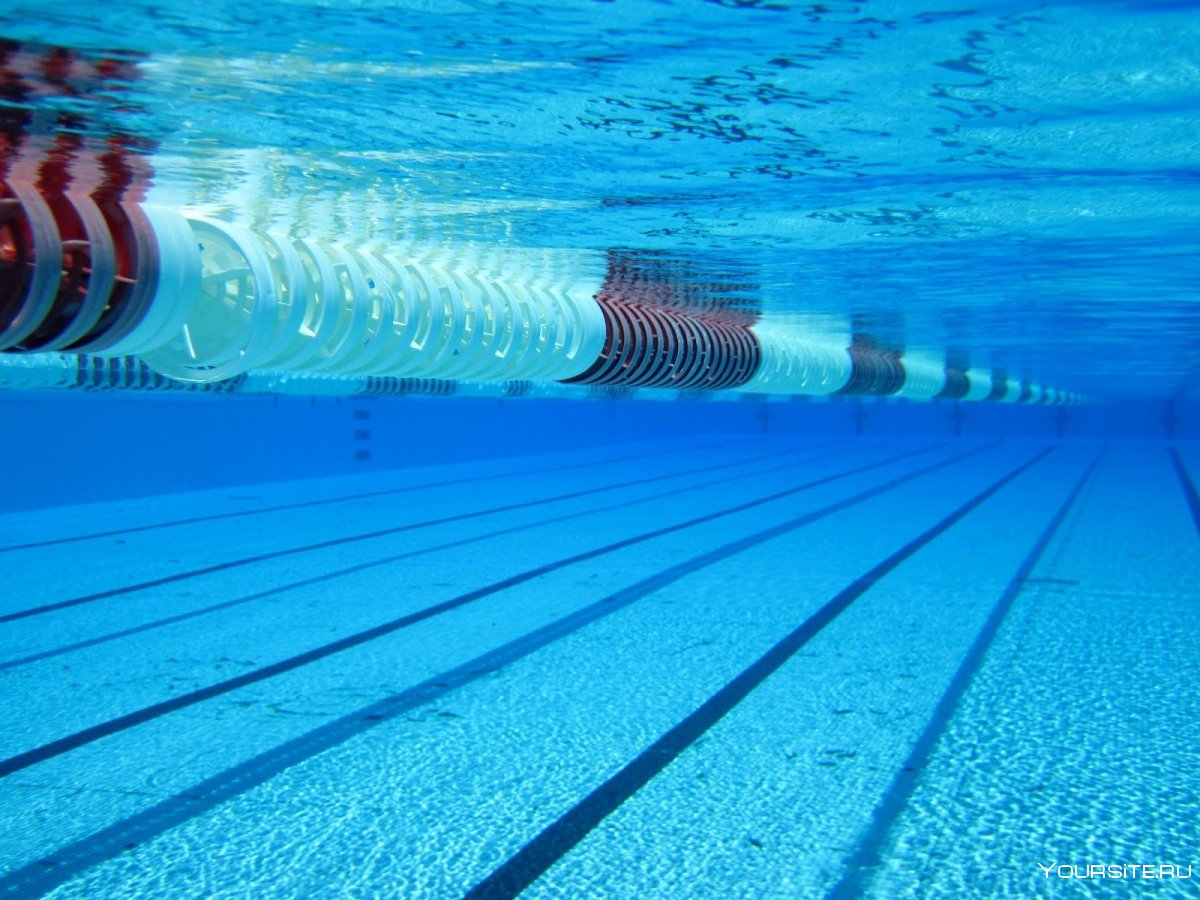 Спортивный бассейн под водой