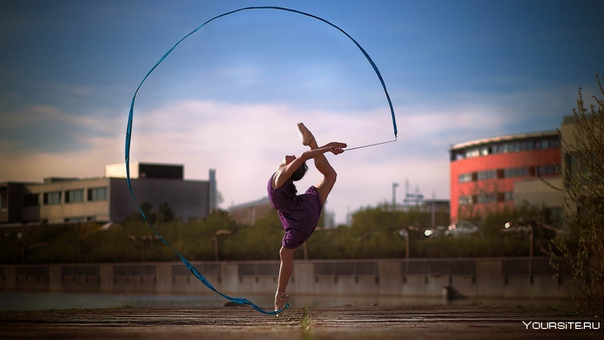 Фотосессия с лентой гимнастической