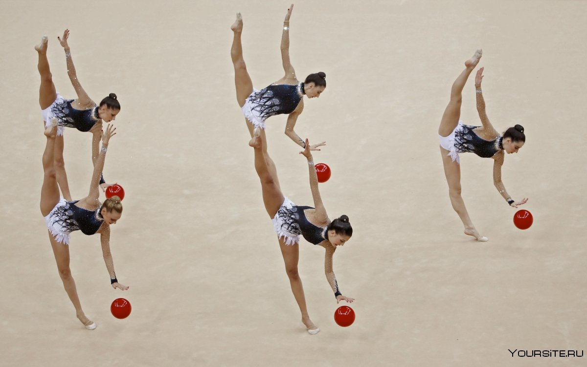 Гимнастические трюки с мячом