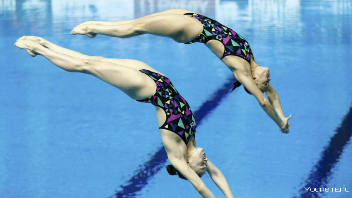 Надежда Бажина и Кристина Ильиных прыжки в воду