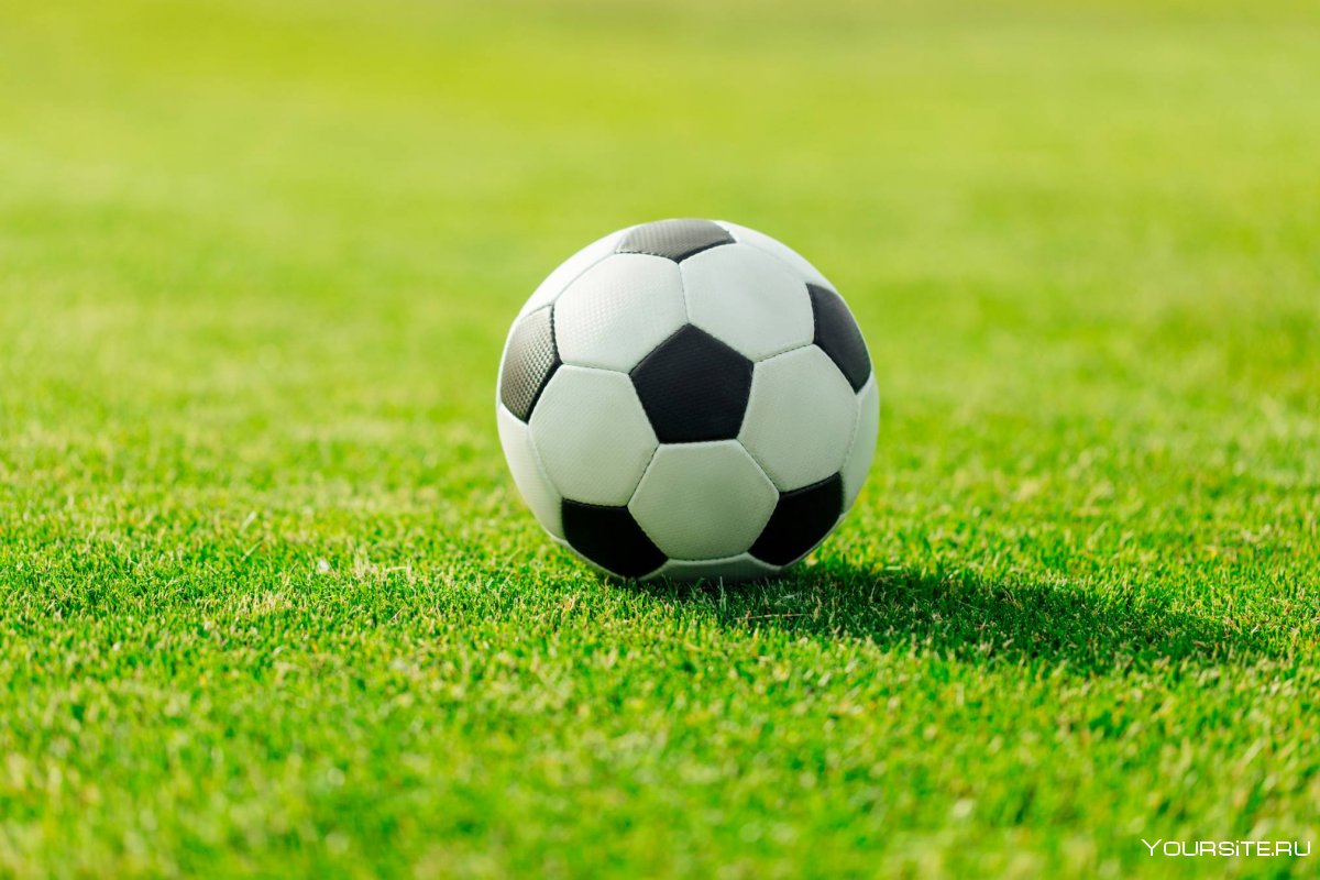 Мяч на фоне травы