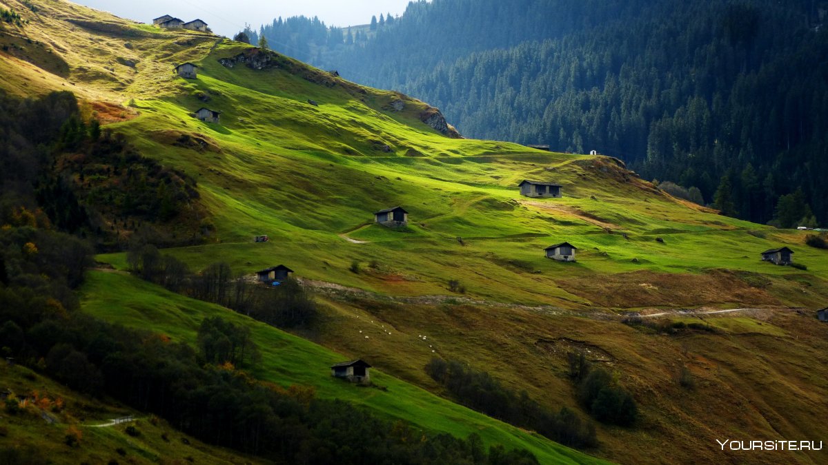 Зеленые холмы Швейцарии