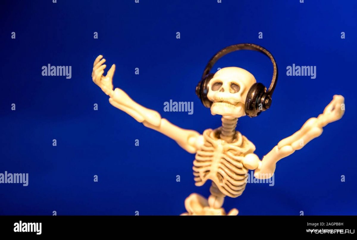 Обои на телефон Танцующий скелет
