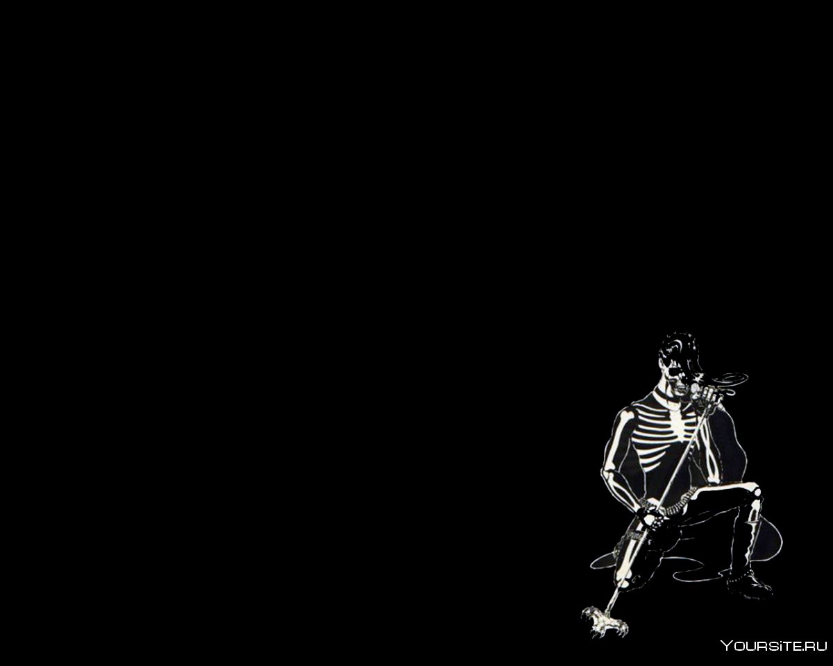 Скелет на темном фоне