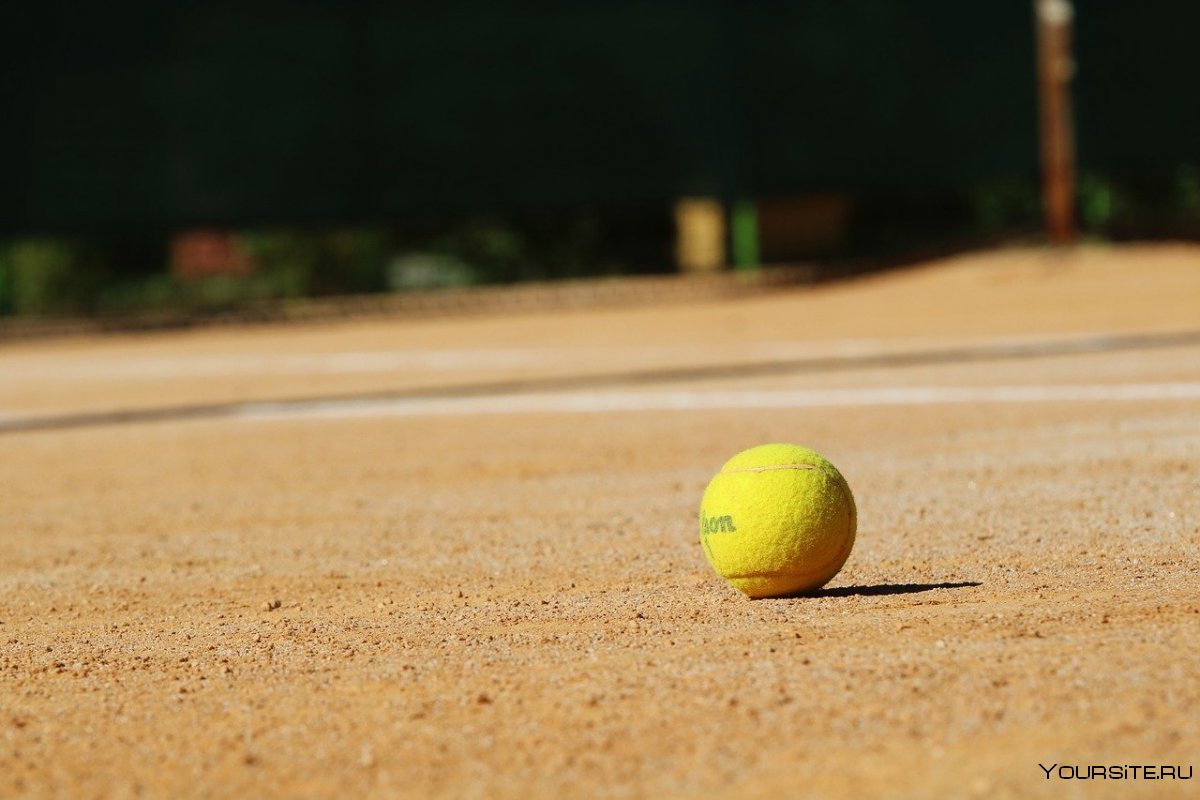 Теннисный мяч с пылью