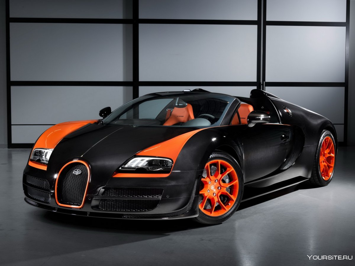 Bugatti Veyron 16.4 Grand Sport Vitesse оранжевая