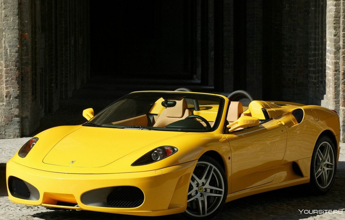 Ferrari f430 Spider желтый