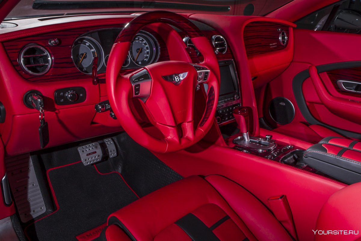 Bentley Continental gt красный салон