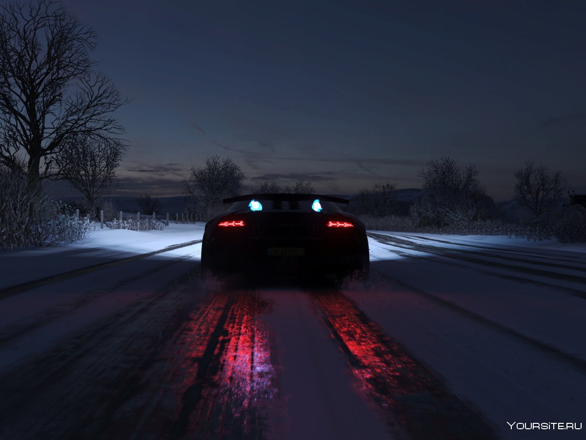 Forza Horizon 4 зима ночь