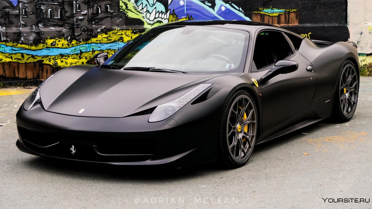 Ferrari 458 чёрная матовая