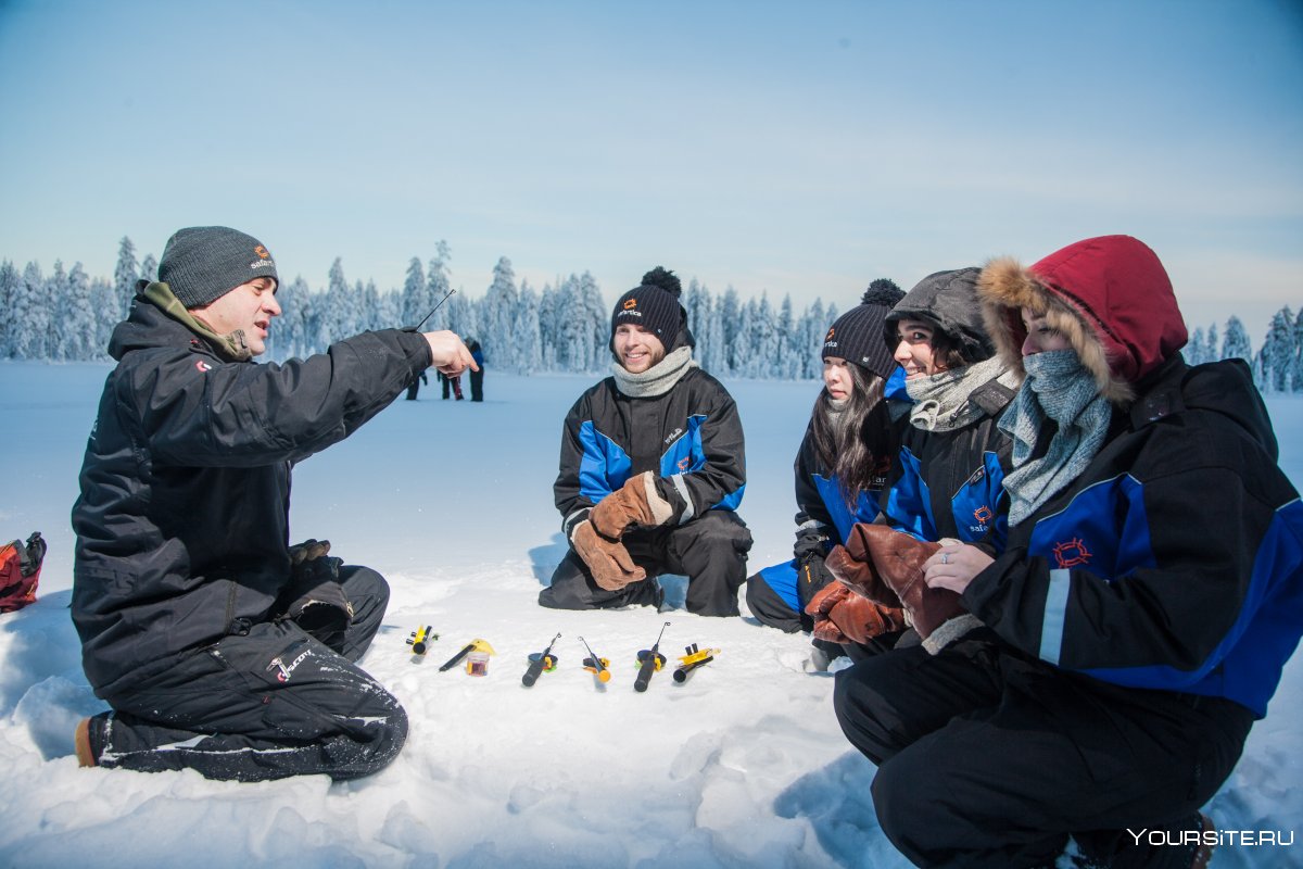 Ice Fishing under Ice