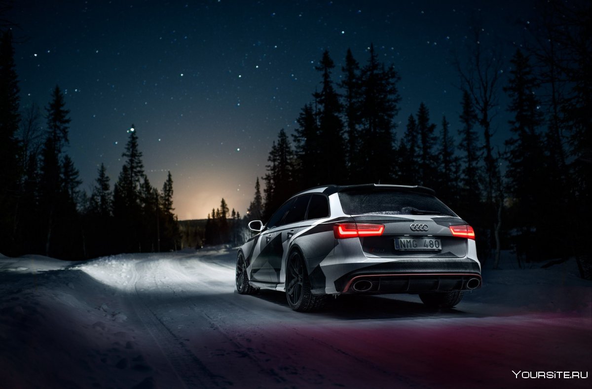 Audi rs6 avant ночь