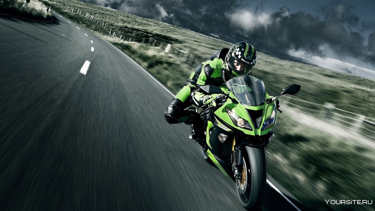 Реклама мотоцикла Кавасаки