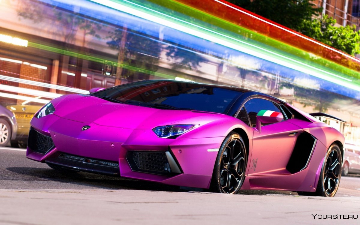 Lamborghini Aventador фиолетовый 2020