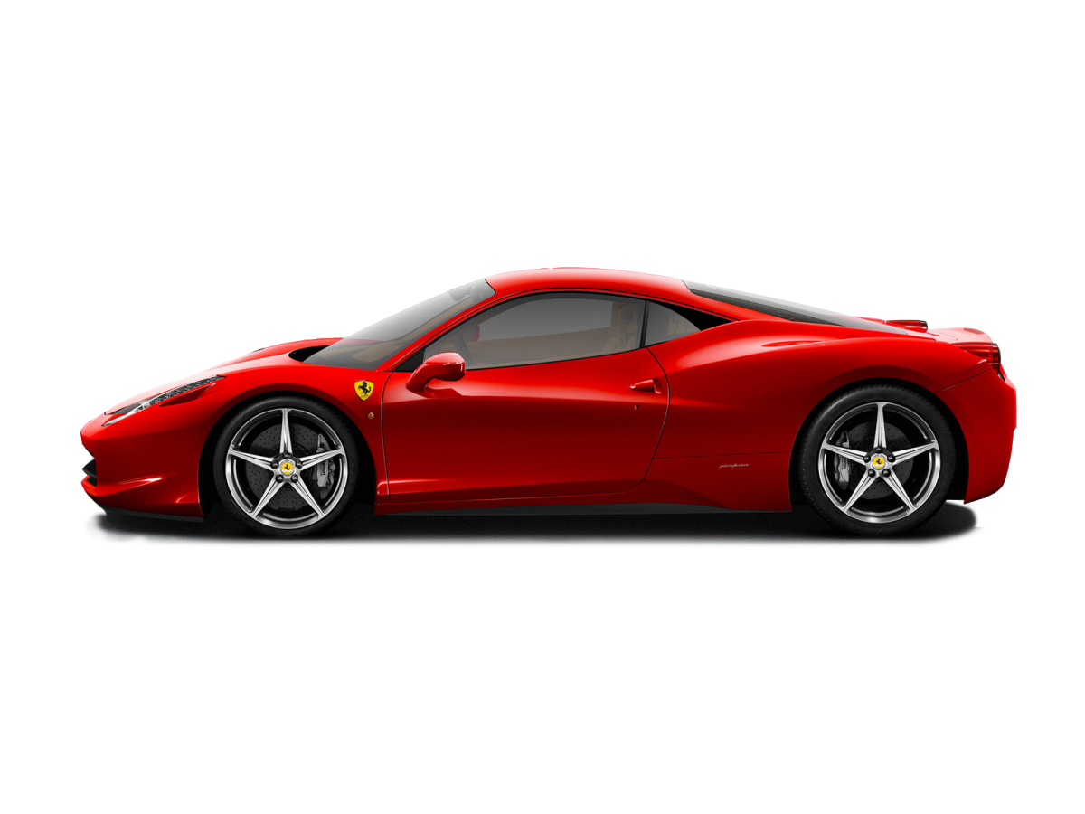 Красная машинка на белом фоне