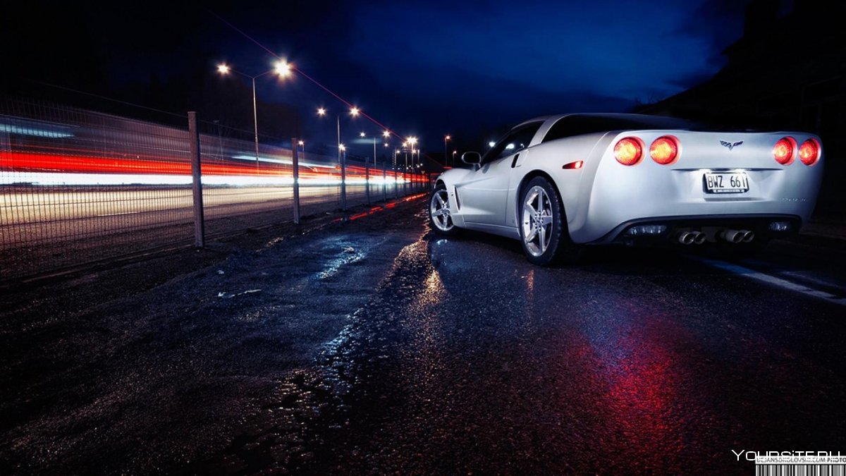 Corvette фары ночь