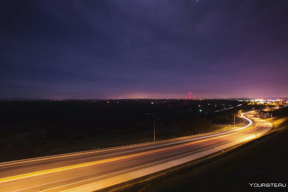 Ночная Автострада США