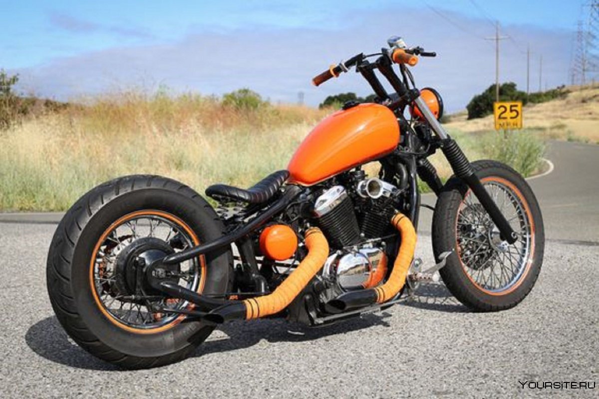 Honda Yellow Custom Bobber