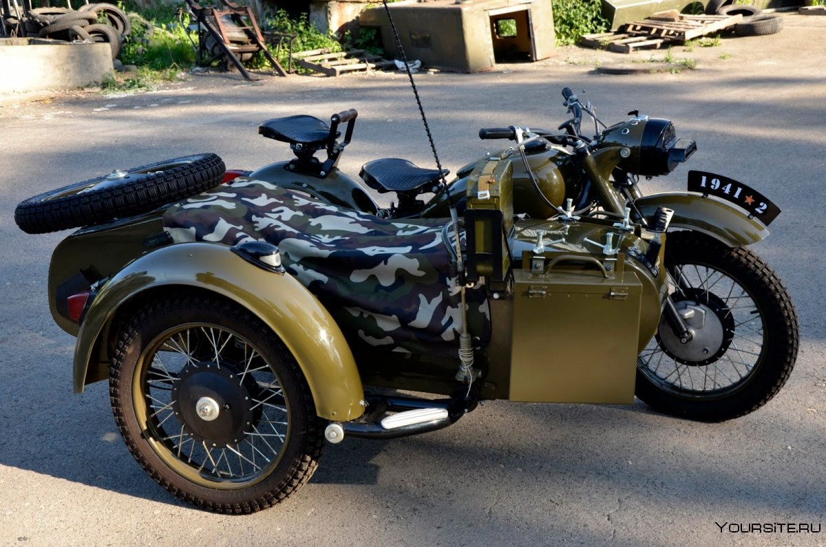 Военный мотоцикл Урал без коляски