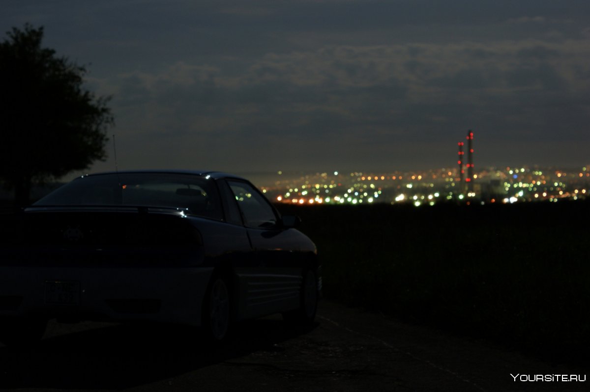 Вид из Приоры ночью в городе