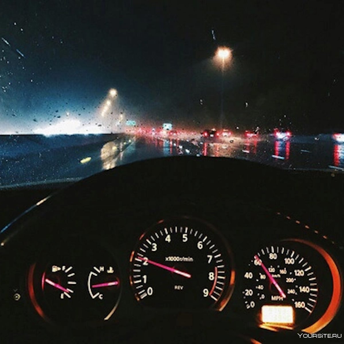 Ночь машина скорость