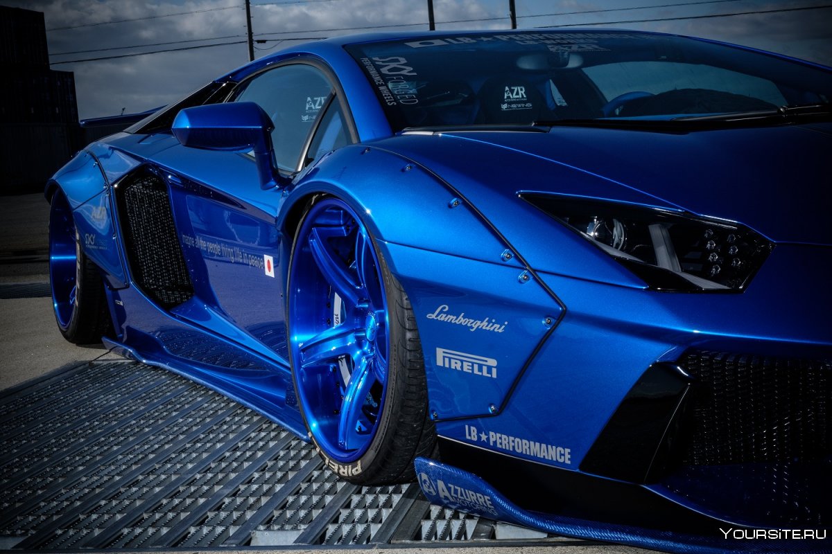 Azure Blue Lamborghini