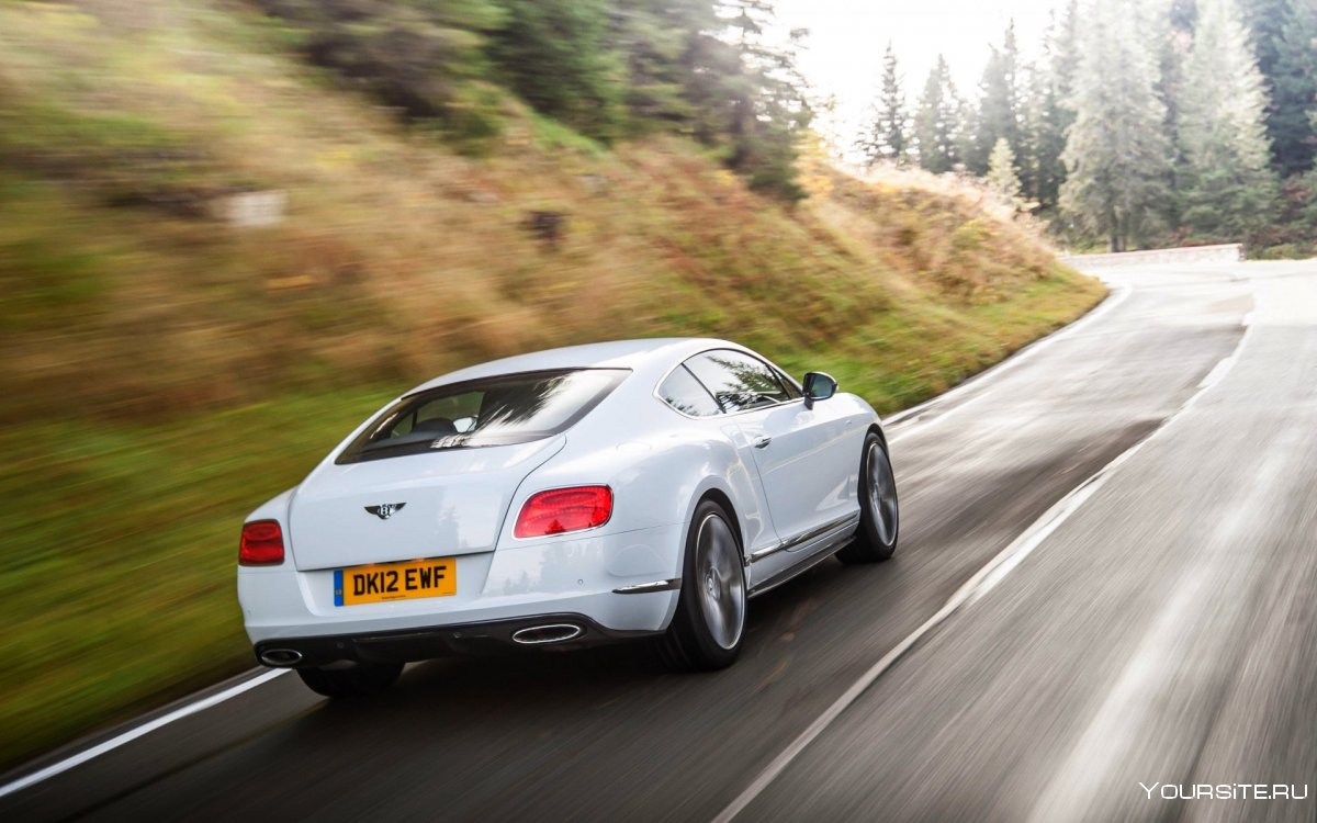 Bentley Continental gt 2020 белый сзади